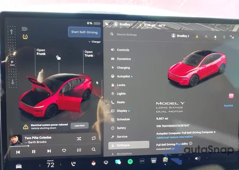 2026 Tesla Model Y Long Range Launch Series/Premium All-Wheel Drive из США, поврежденный, VIN 7SAYGDEEXTA397247